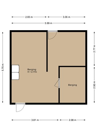 Floorplan - Bachlaan 16, 3752 HH Bunschoten-Spakenburg